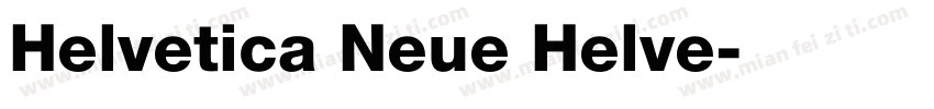 Helvetica Neue Helve字体转换